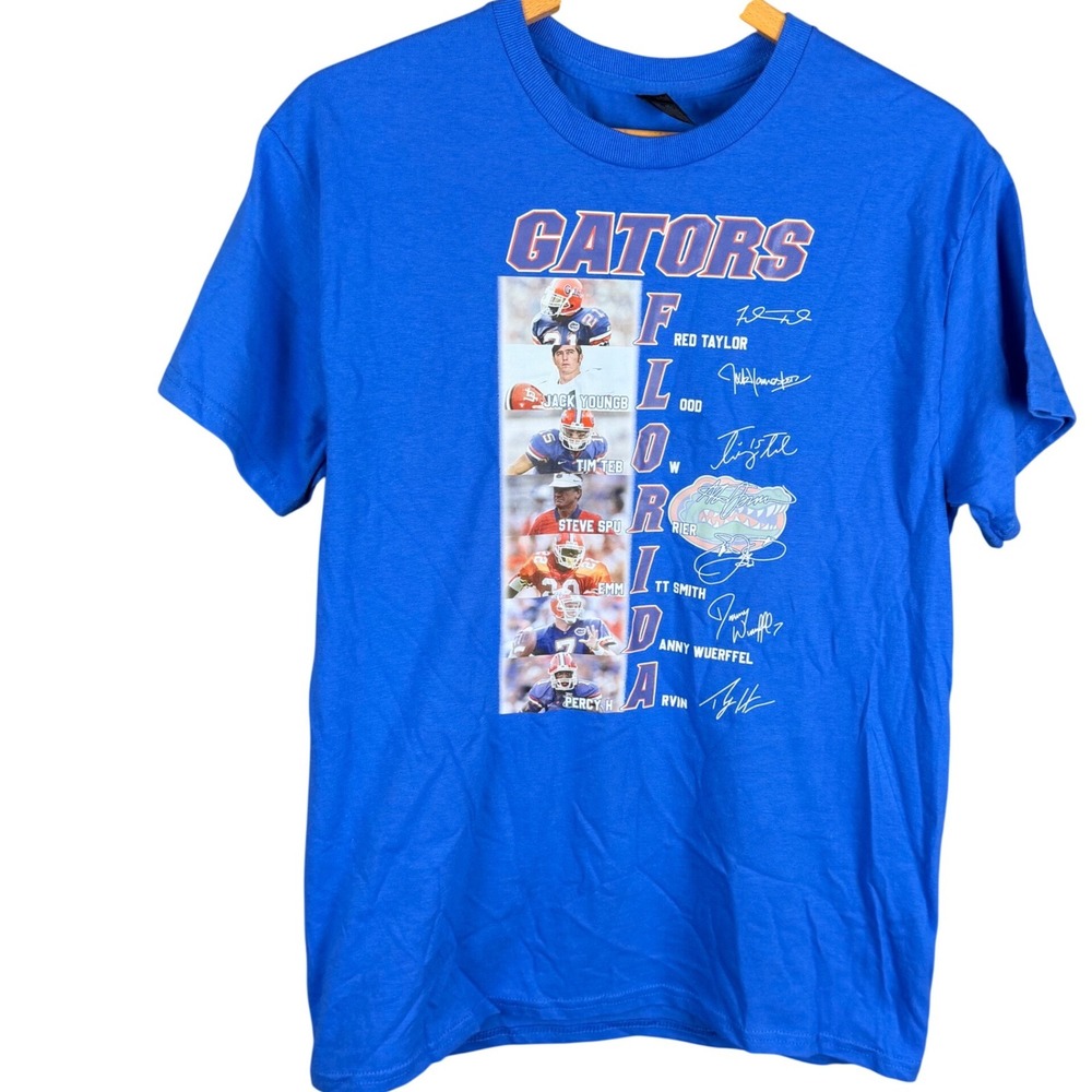 Gildan Florida Gators Legends T-Shirt Blue Mens Medium Tebow Spurrier Smith
